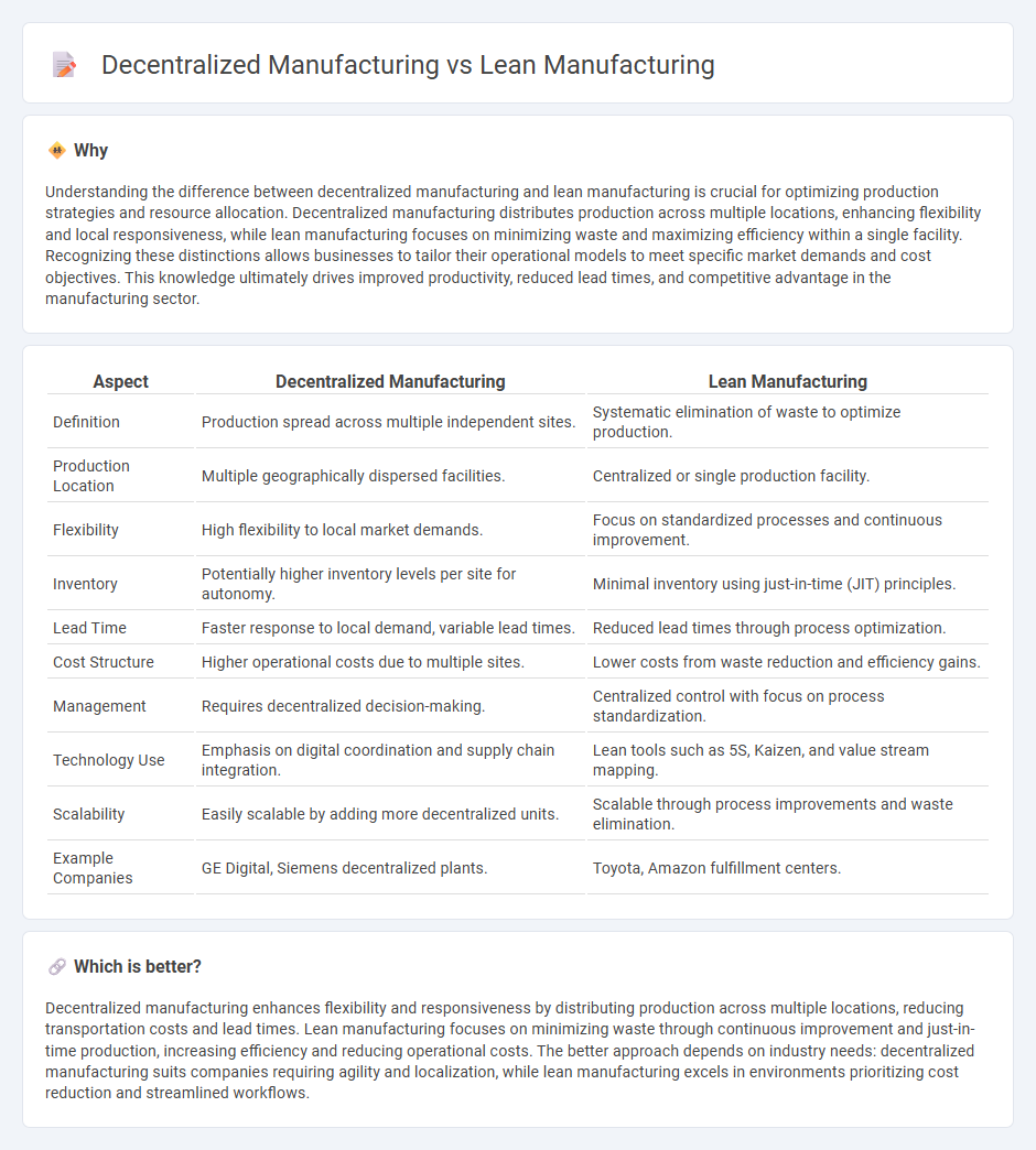 Decentralized Manufacturing vs Lean Manufacturing in Manufacturing