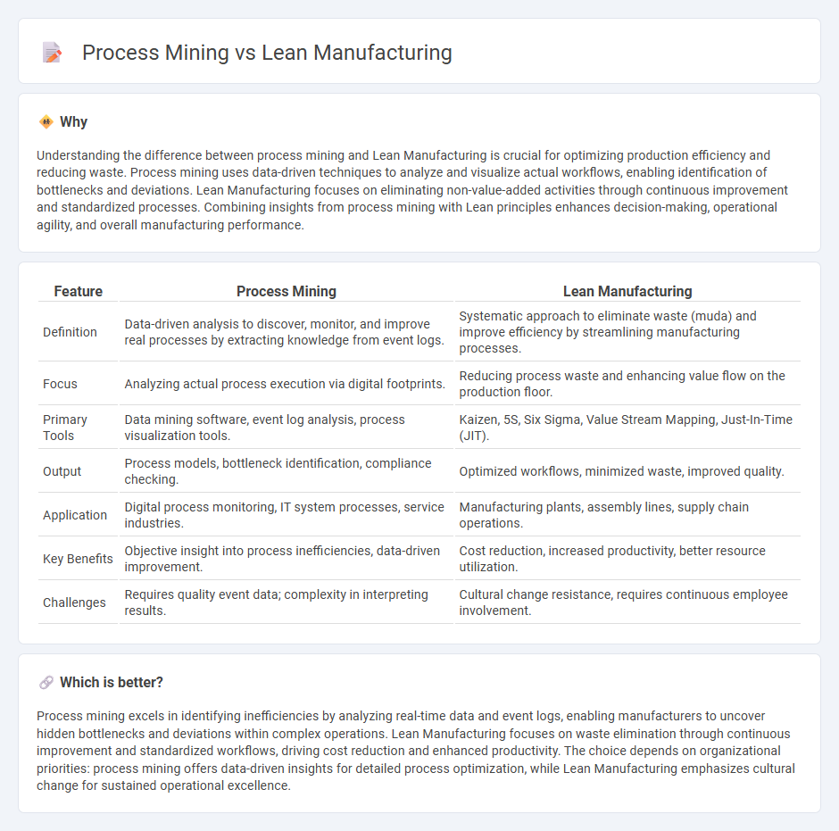 Process Mining vs Lean Manufacturing in Manufacturing