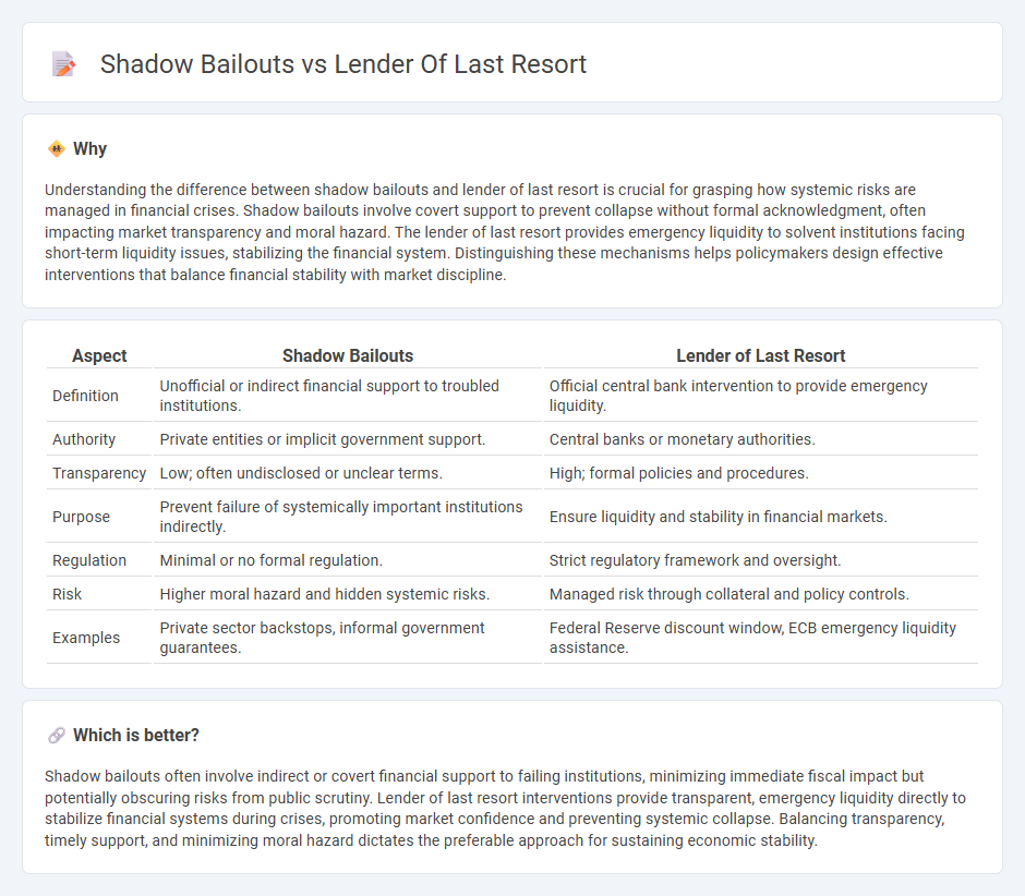 Shadow Bailouts vs Lender Of Last Resort in Economy