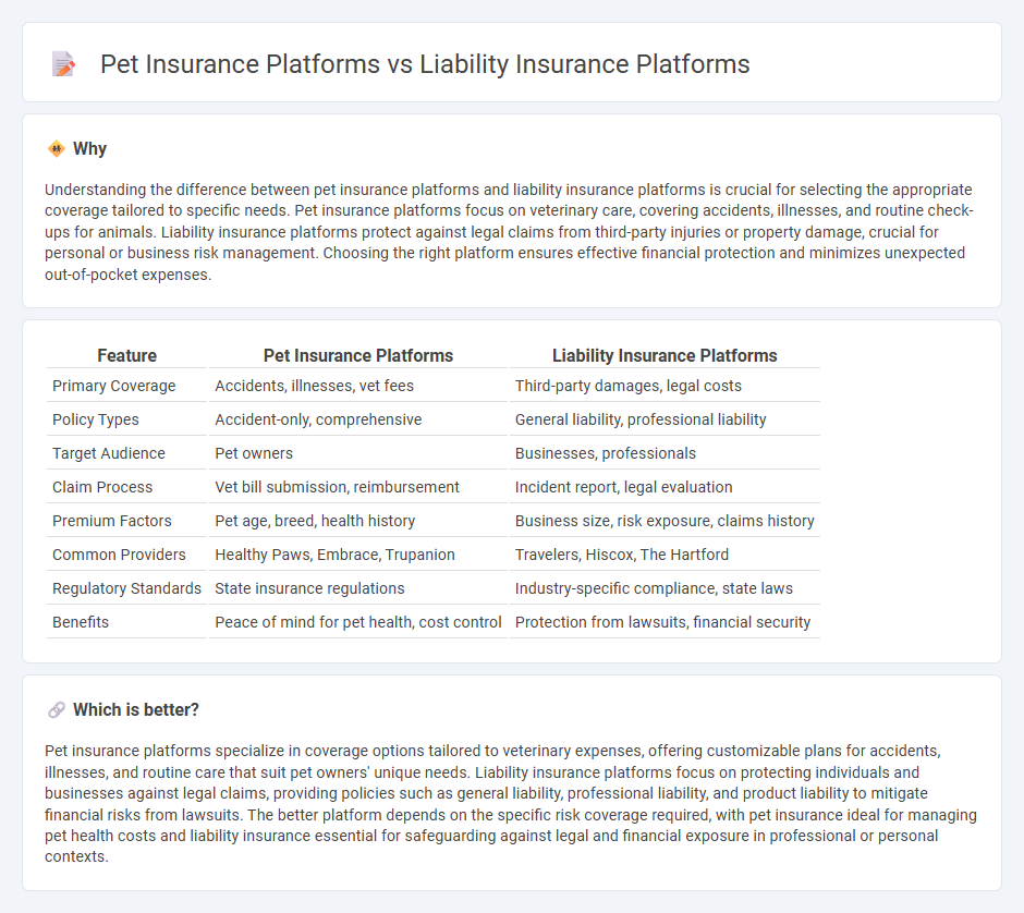 Pet Insurance Platforms vs Liability Insurance Platforms in Insurance