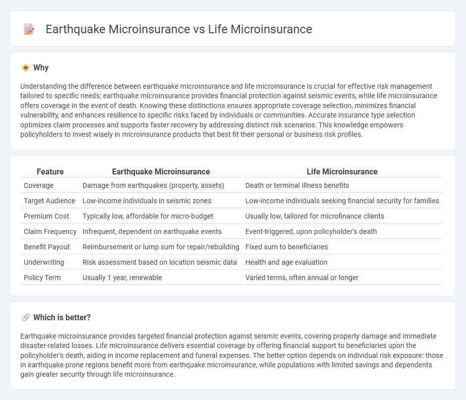 Earthquake Microinsurance vs Life Microinsurance in Insurance