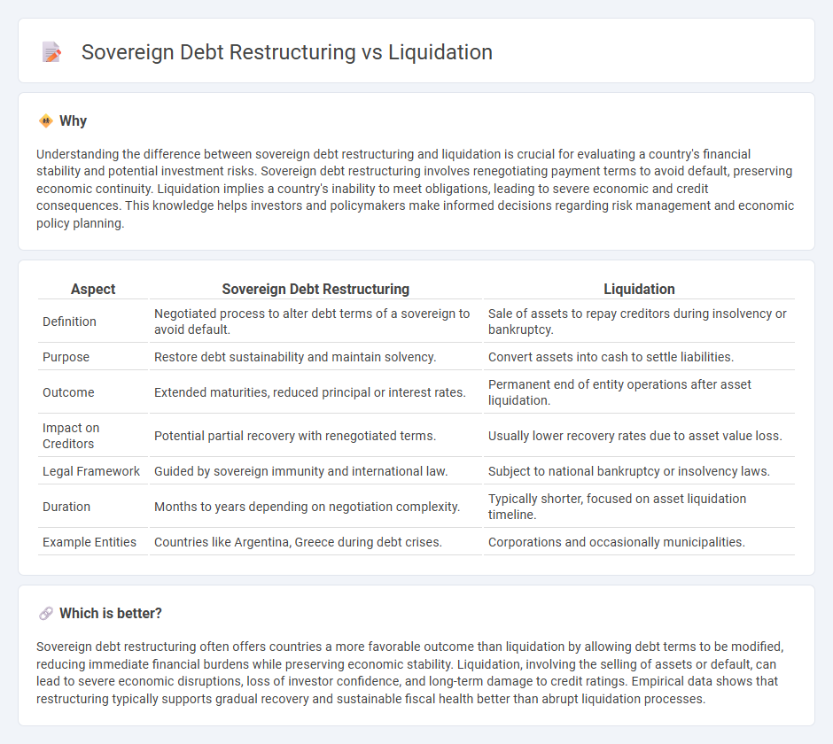 Sovereign Debt Restructuring vs Liquidation in Finance