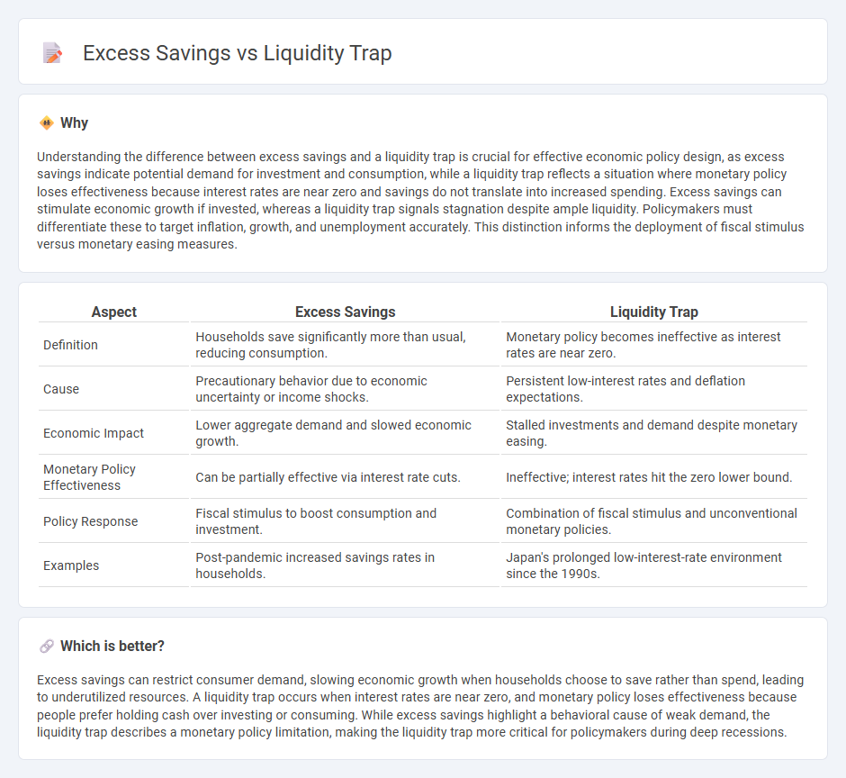 Excess Savings vs Liquidity Trap in Economy