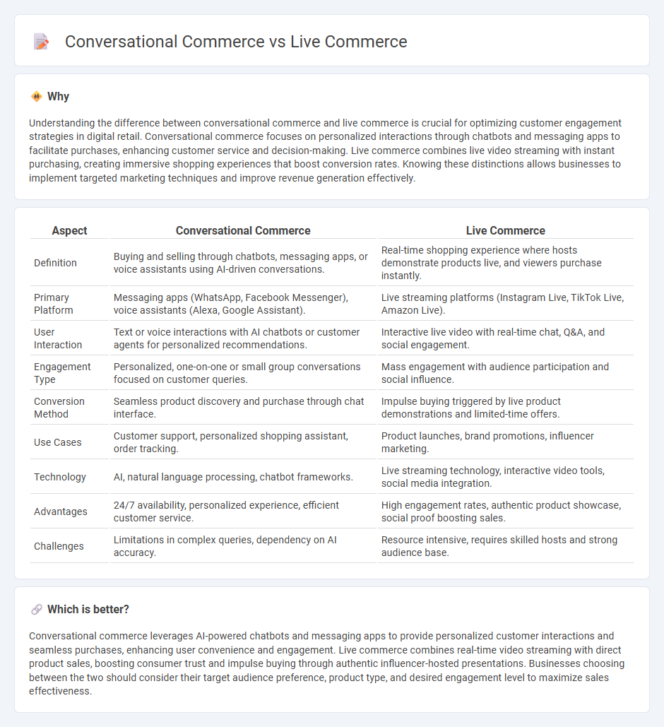 Conversational Commerce vs Live Commerce in Commerce