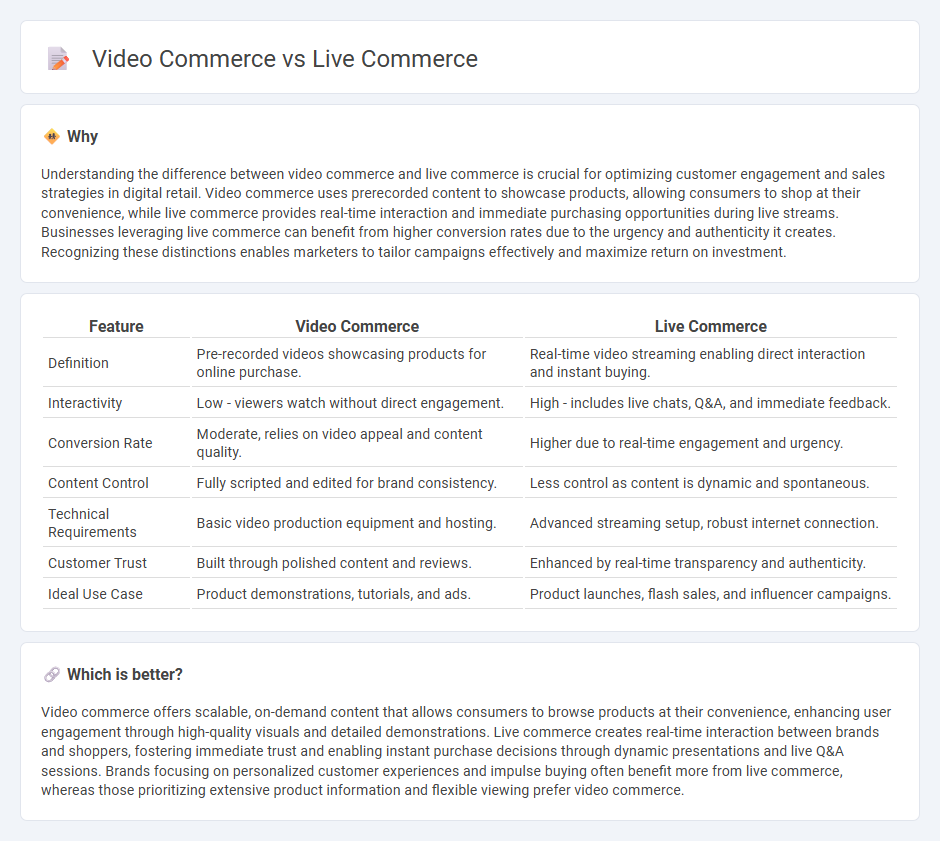 Video Commerce vs Live Commerce in Commerce