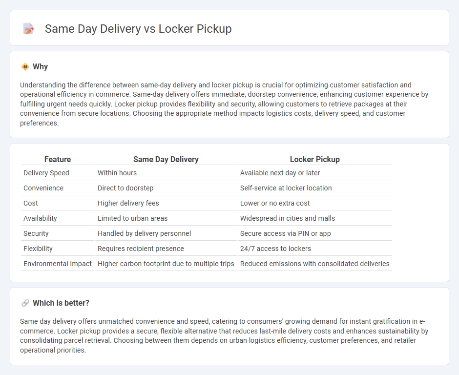 Same Day Delivery vs Locker Pickup in Commerce