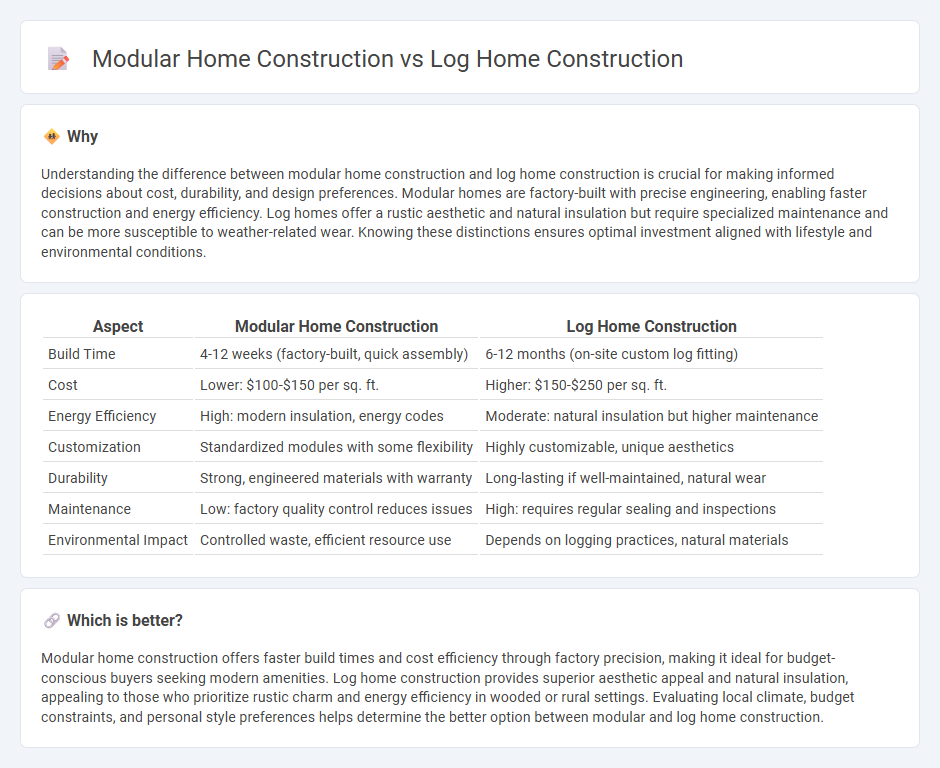 Modular Home Construction vs Log Home Construction in Real Estate