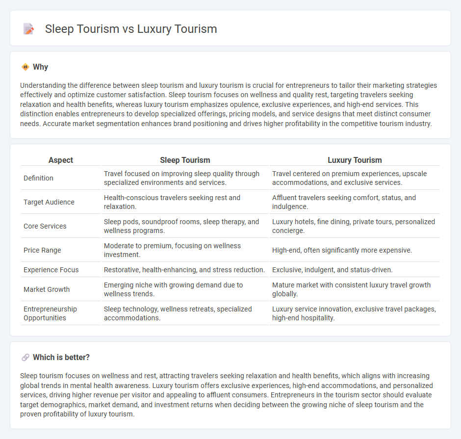 Sleep Tourism vs Luxury Tourism in Entrepreneurship