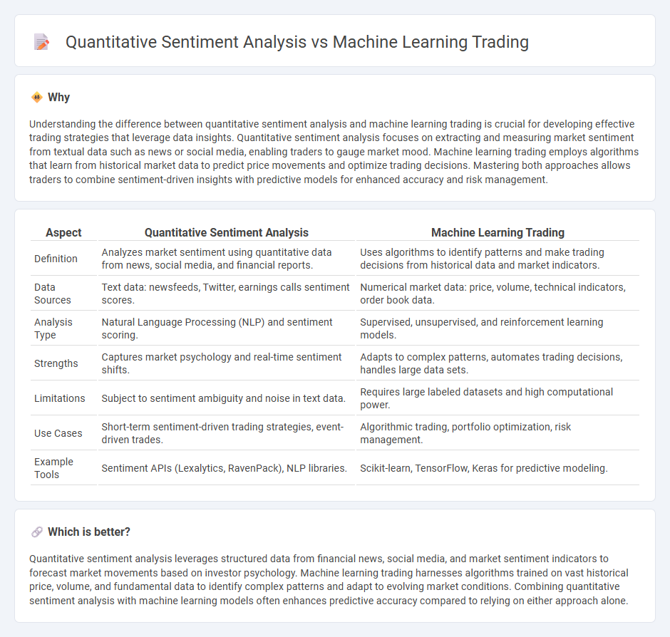 Quantitative Sentiment Analysis vs Machine Learning Trading in Trading
