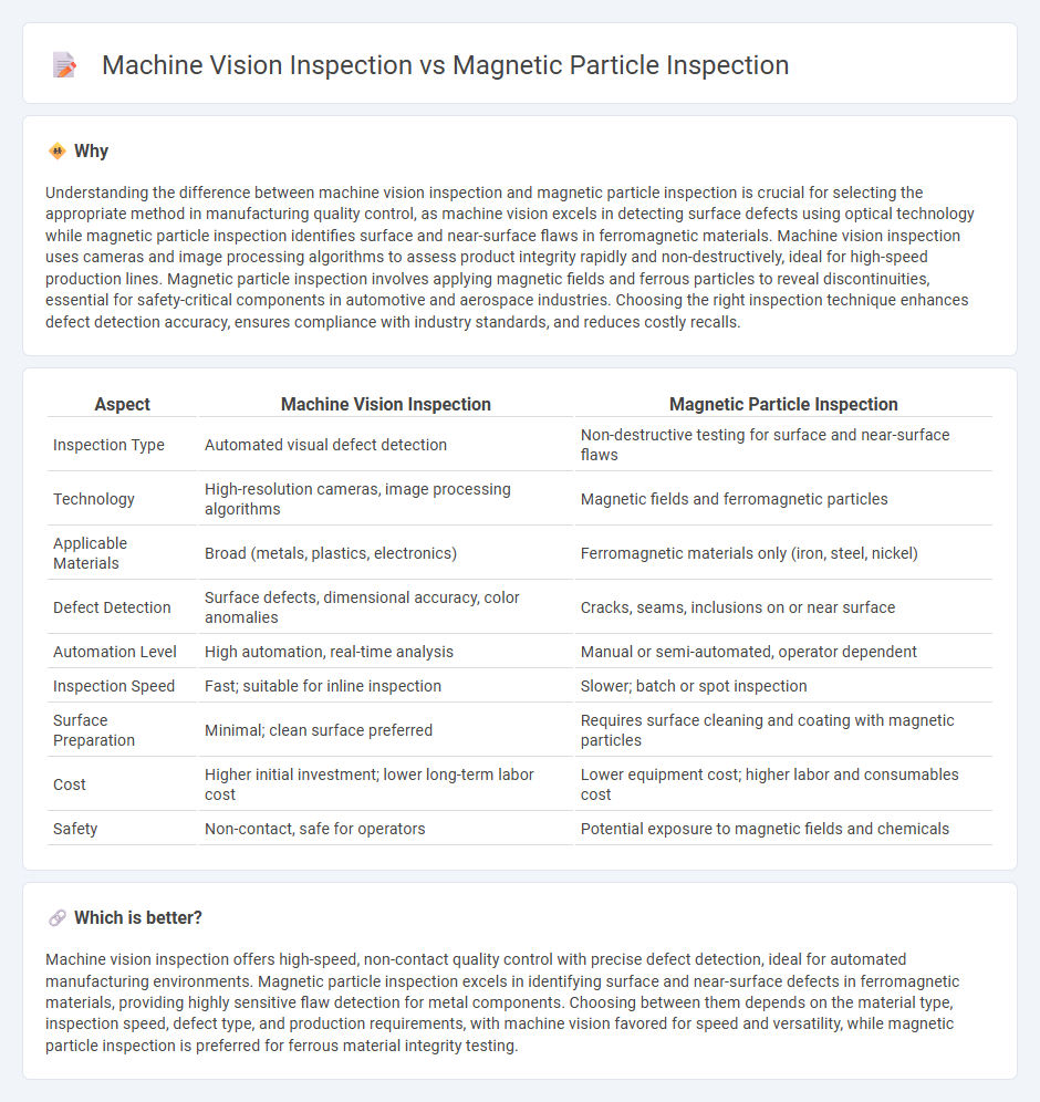 Machine Vision Inspection vs Magnetic Particle Inspection in Manufacturing