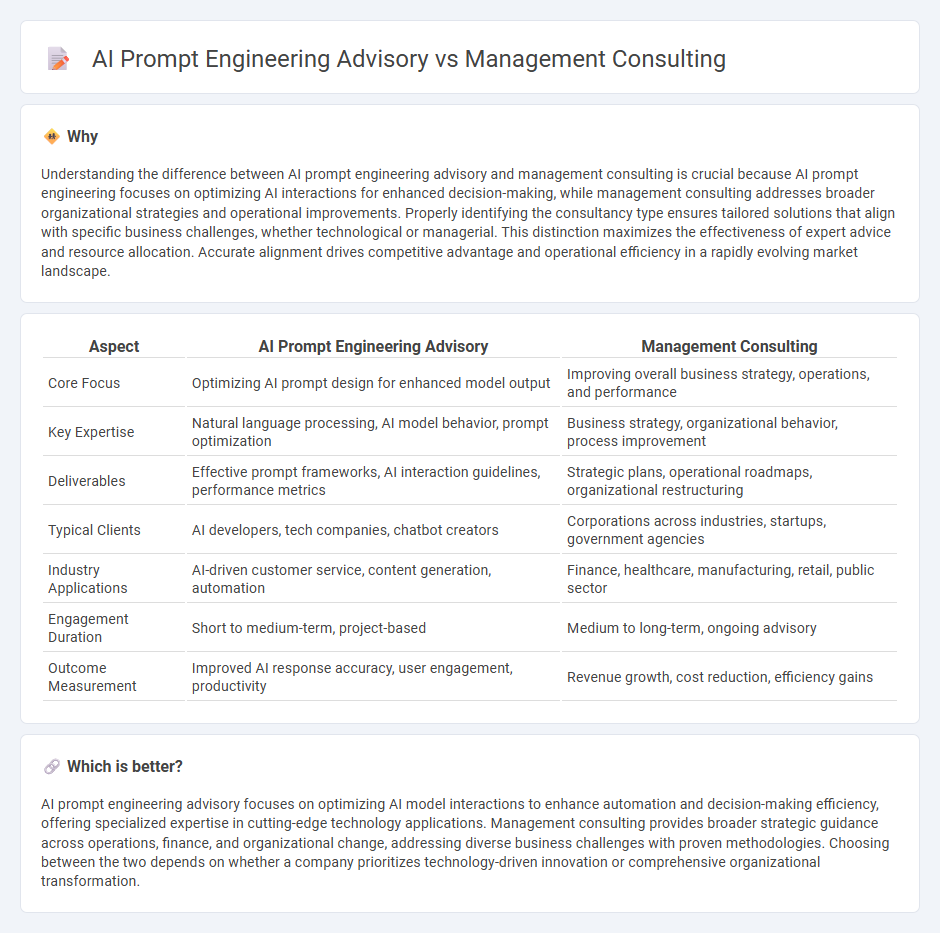 Ai Prompt Engineering Advisory vs Management Consulting in Consulting