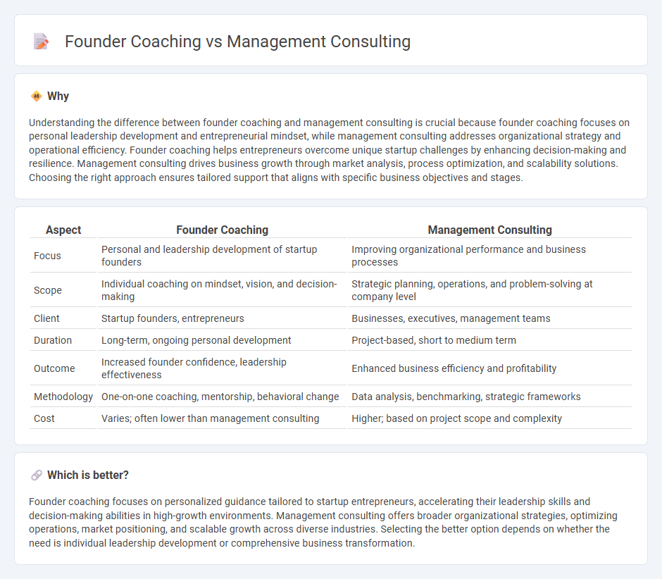 Founder Coaching vs Management Consulting in Consulting