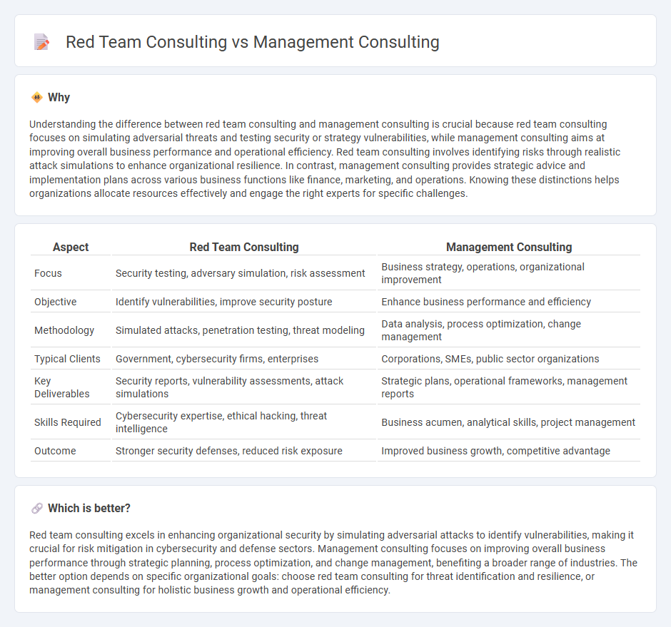 Red Team Consulting vs Management Consulting in Consulting