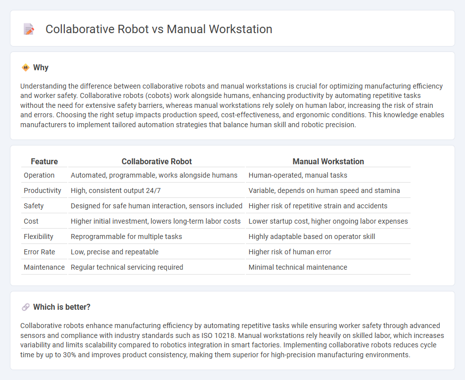 Collaborative Robot vs Manual Workstation in Manufacturing