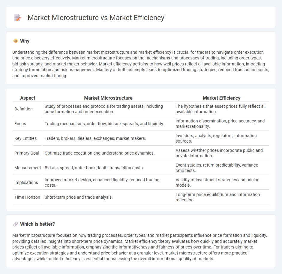 Market Microstructure vs Market Efficiency in Trading