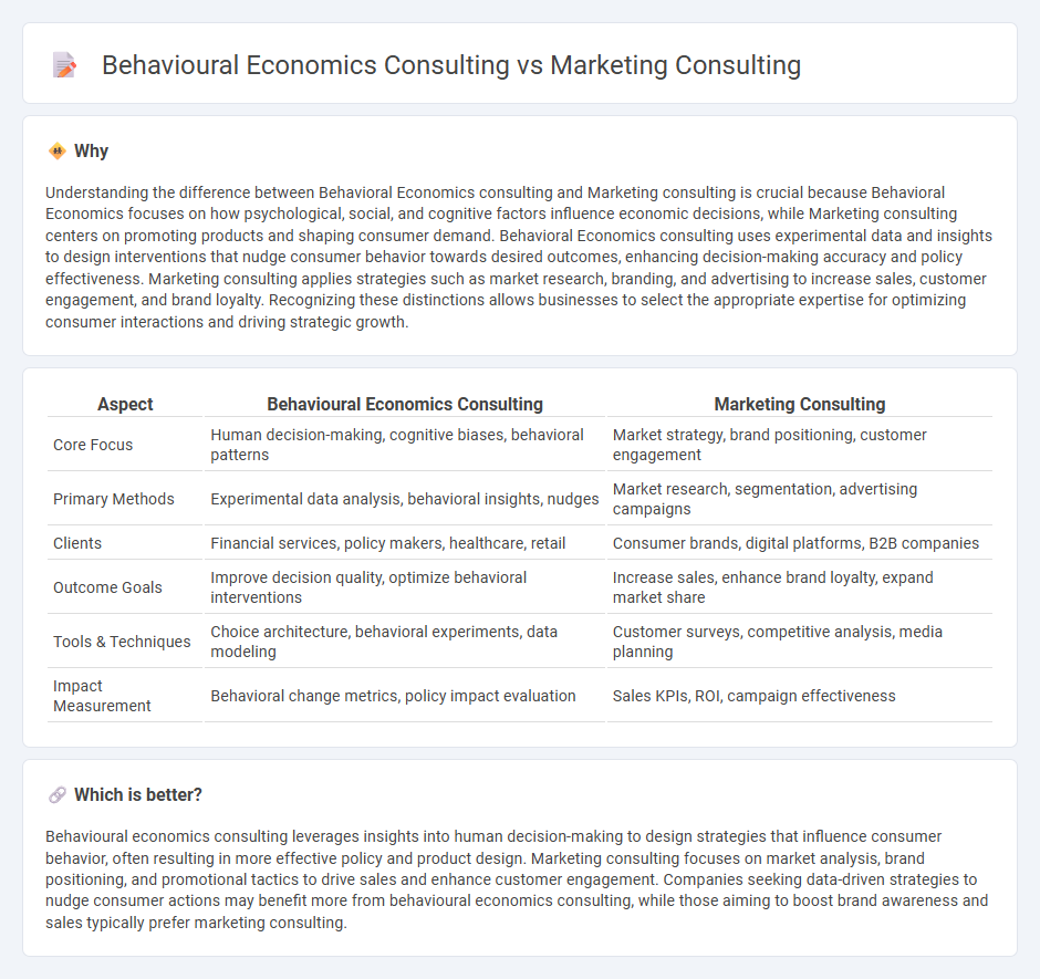 Behavioural Economics Consulting vs Marketing Consulting in Consulting