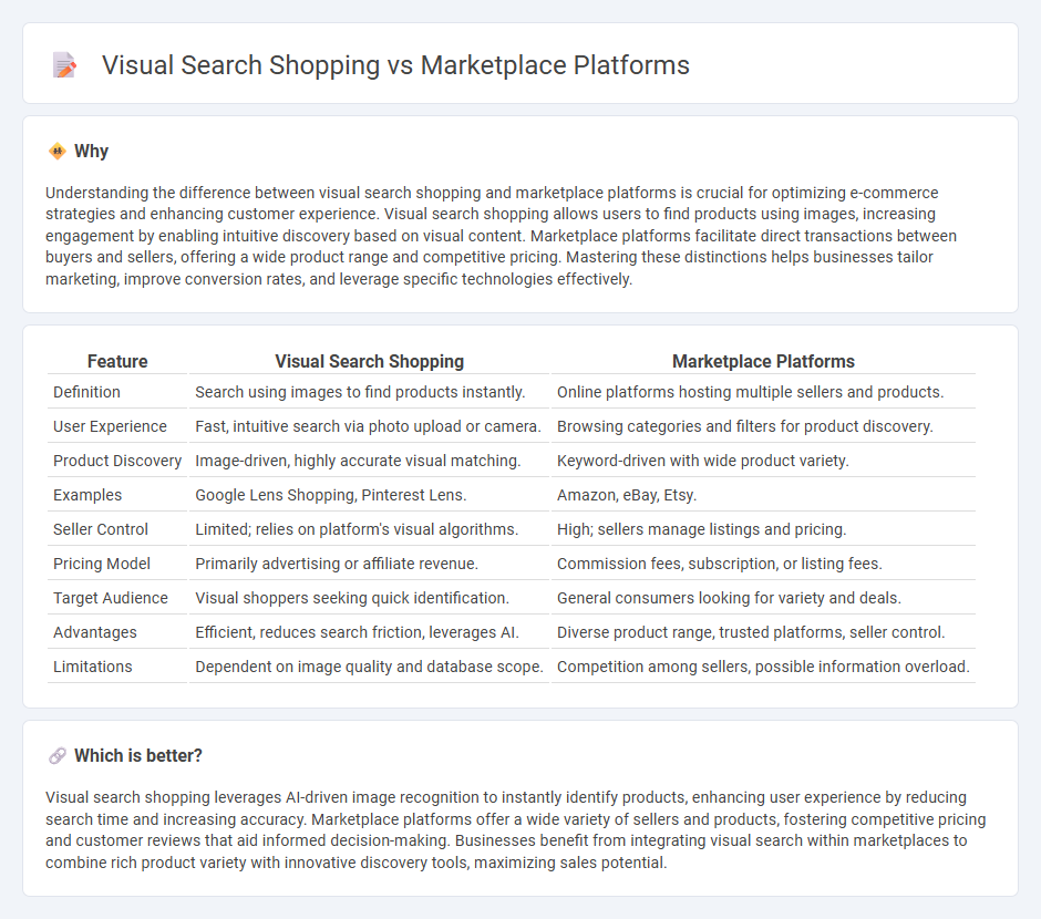 Visual Search Shopping vs Marketplace Platforms in Commerce