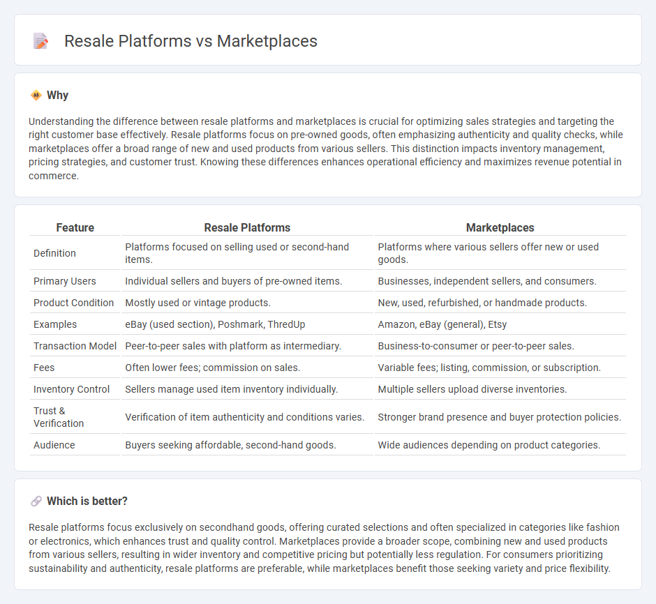 Resale Platforms vs Marketplaces in Commerce