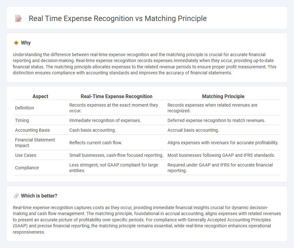 Real Time Expense Recognition vs Matching Principle in Accounting
