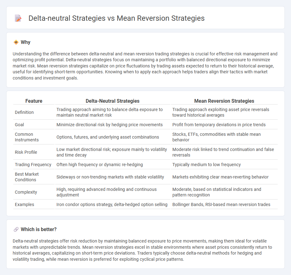 Delta-Neutral Strategies vs Mean Reversion Strategies in Trading