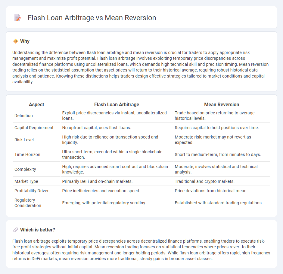 Flash Loan Arbitrage vs Mean Reversion in Trading