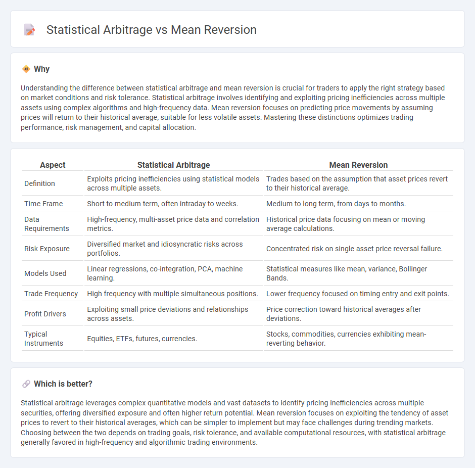 Statistical Arbitrage vs Mean Reversion in Trading