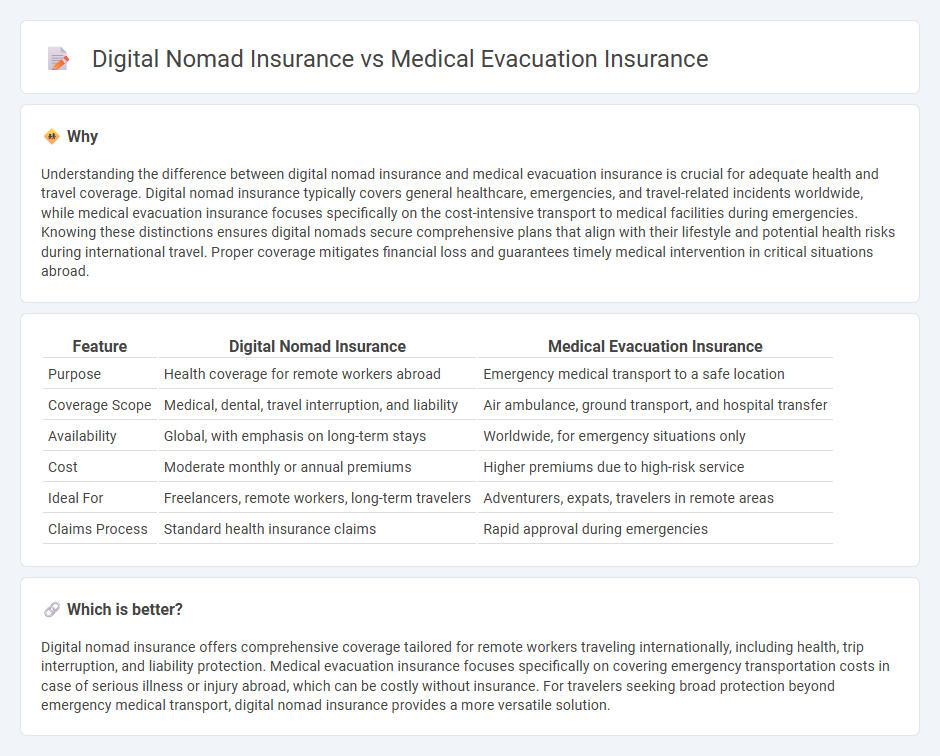 Digital Nomad Insurance vs Medical Evacuation Insurance in Insurance