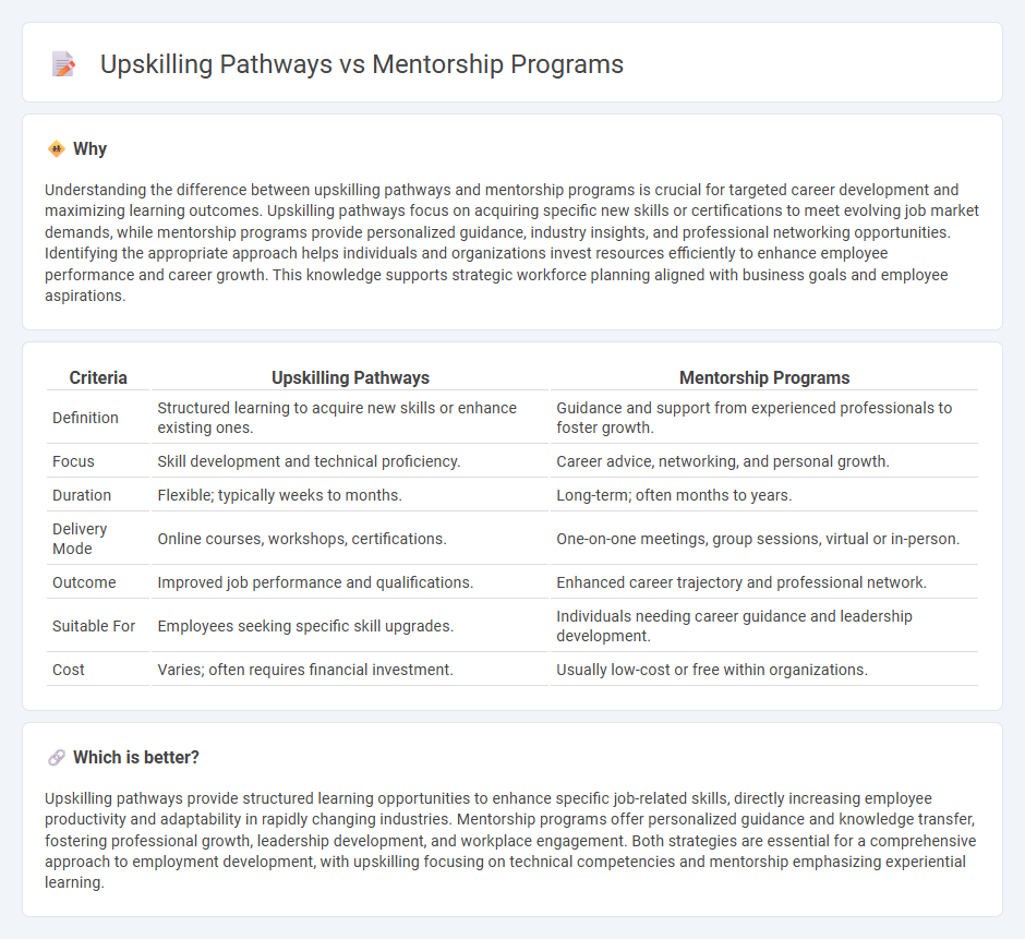 Upskilling Pathways vs Mentorship Programs in Employment