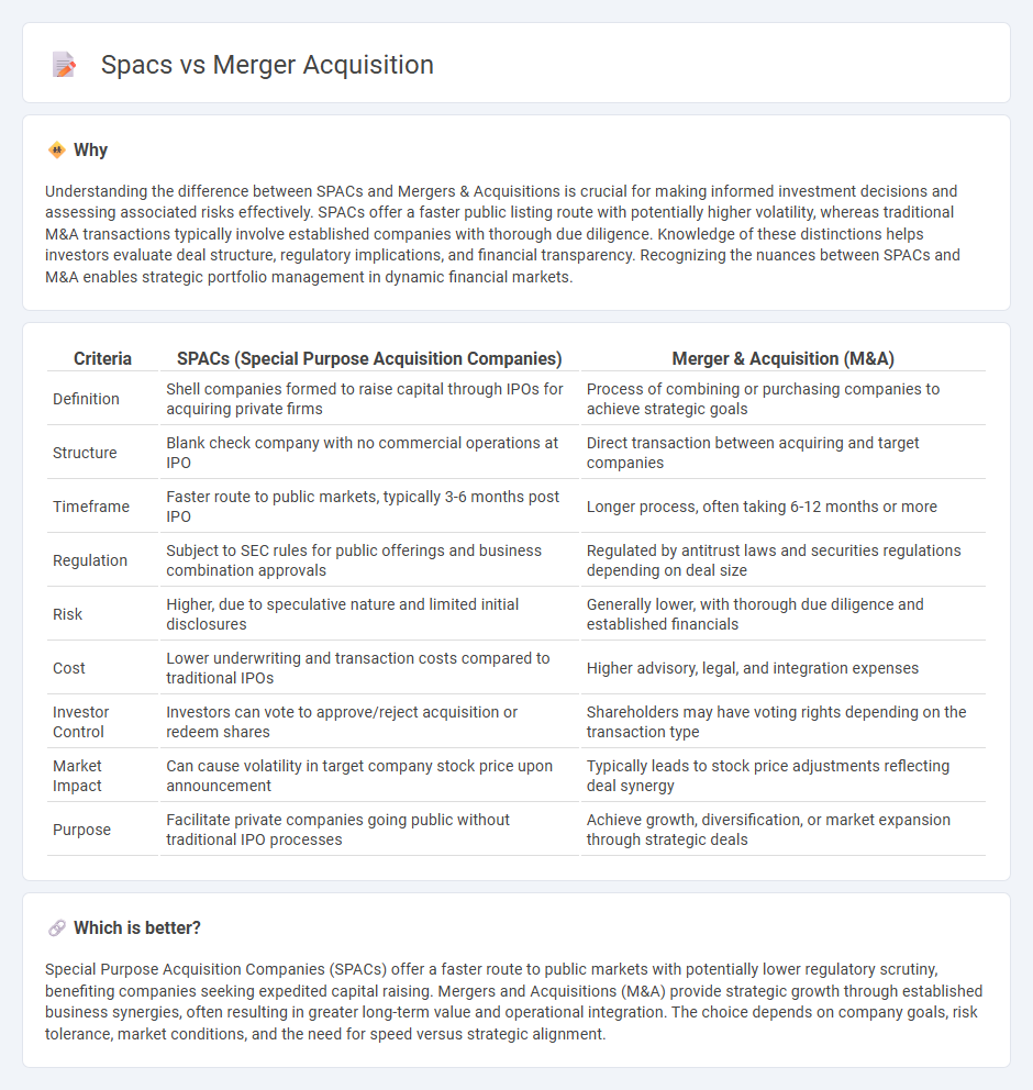 Spacs vs Merger Acquisition in Finance