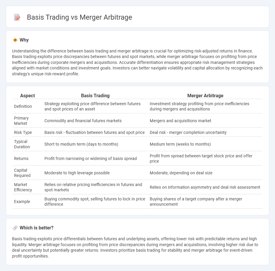 Basis Trading vs Merger Arbitrage in Finance