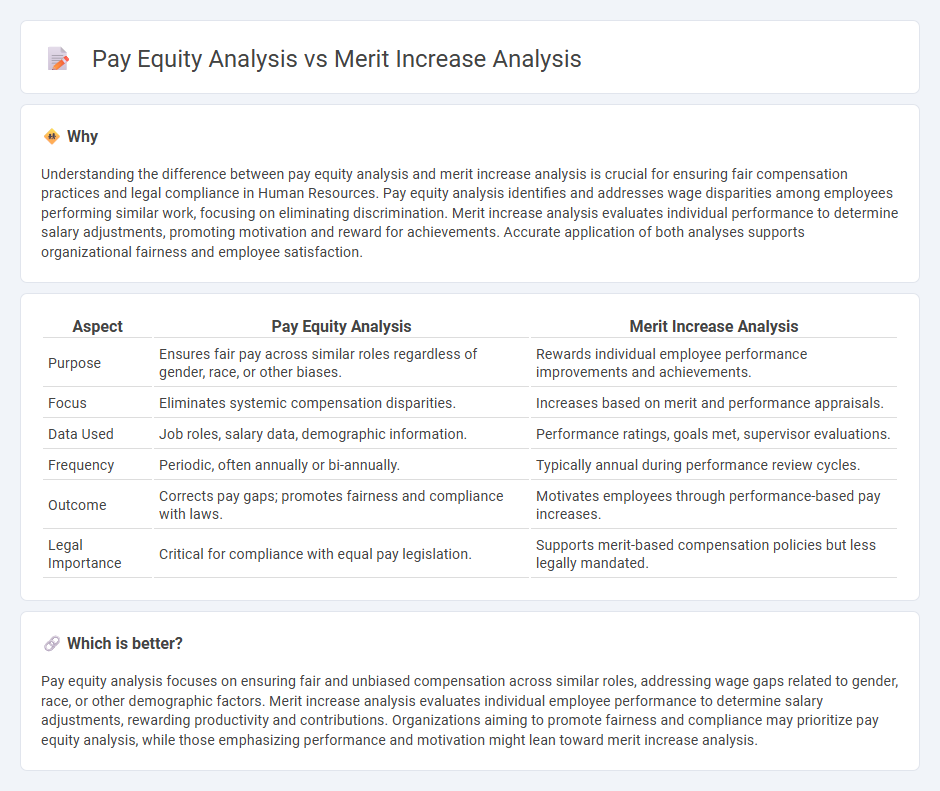 Pay Equity Analysis vs Merit Increase Analysis in Human Resources