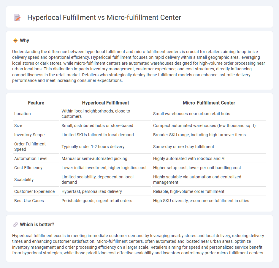 Hyperlocal Fulfillment vs Micro-Fulfillment Center in Retail