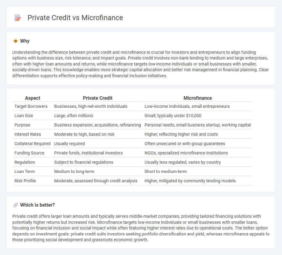 Private Credit vs Microfinance in Finance
