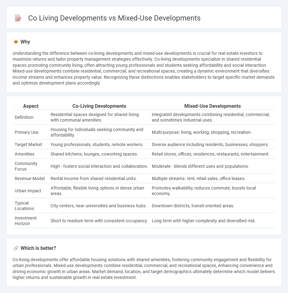 Co Living Developments vs Mixed-Use Developments in Real Estate