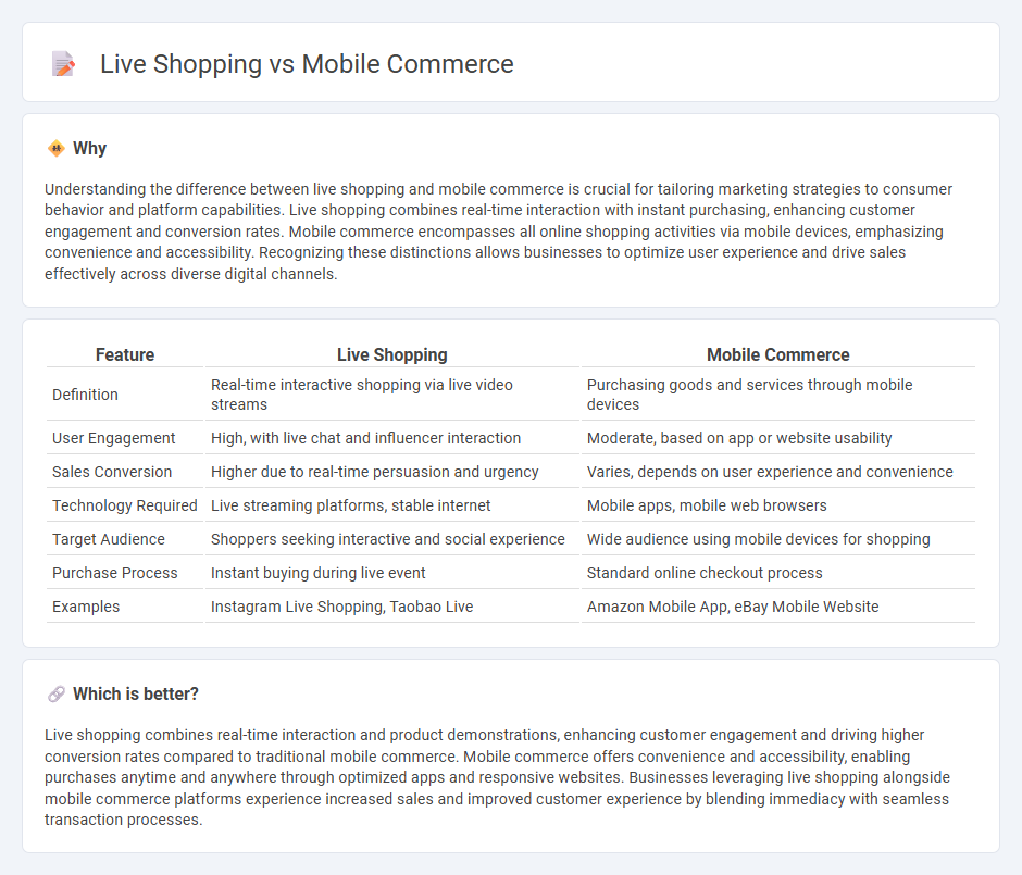 Live Shopping vs Mobile Commerce in Commerce
