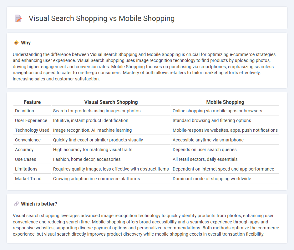 Visual Search Shopping vs Mobile Shopping in Commerce