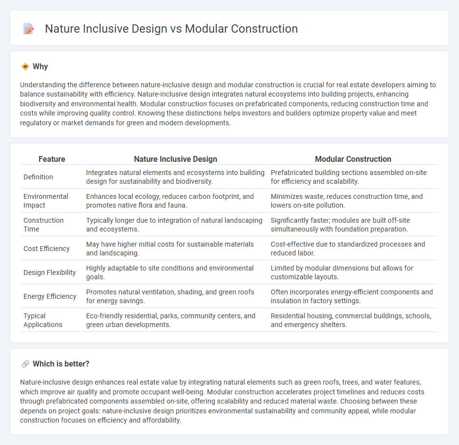 Nature Inclusive Design vs Modular Construction in Real Estate