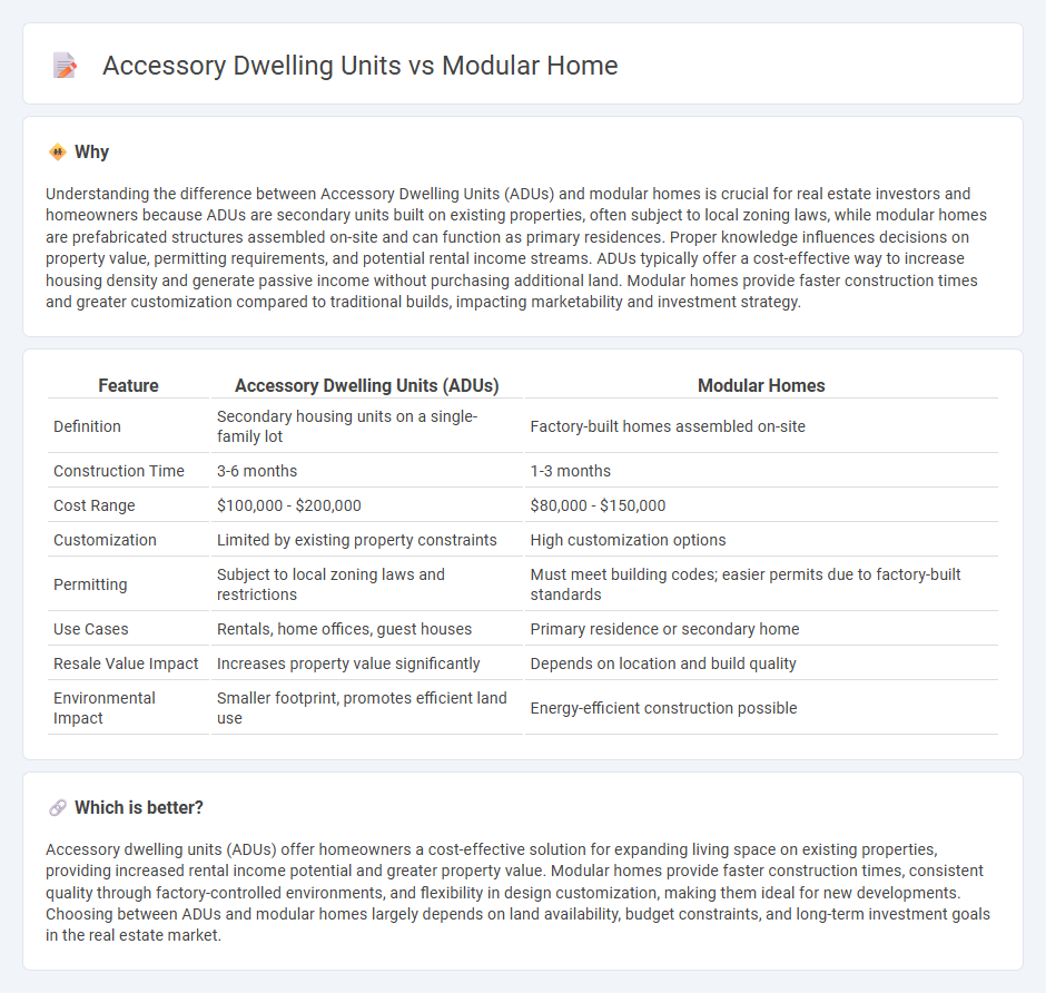 Accessory Dwelling Units vs Modular Home in Real Estate