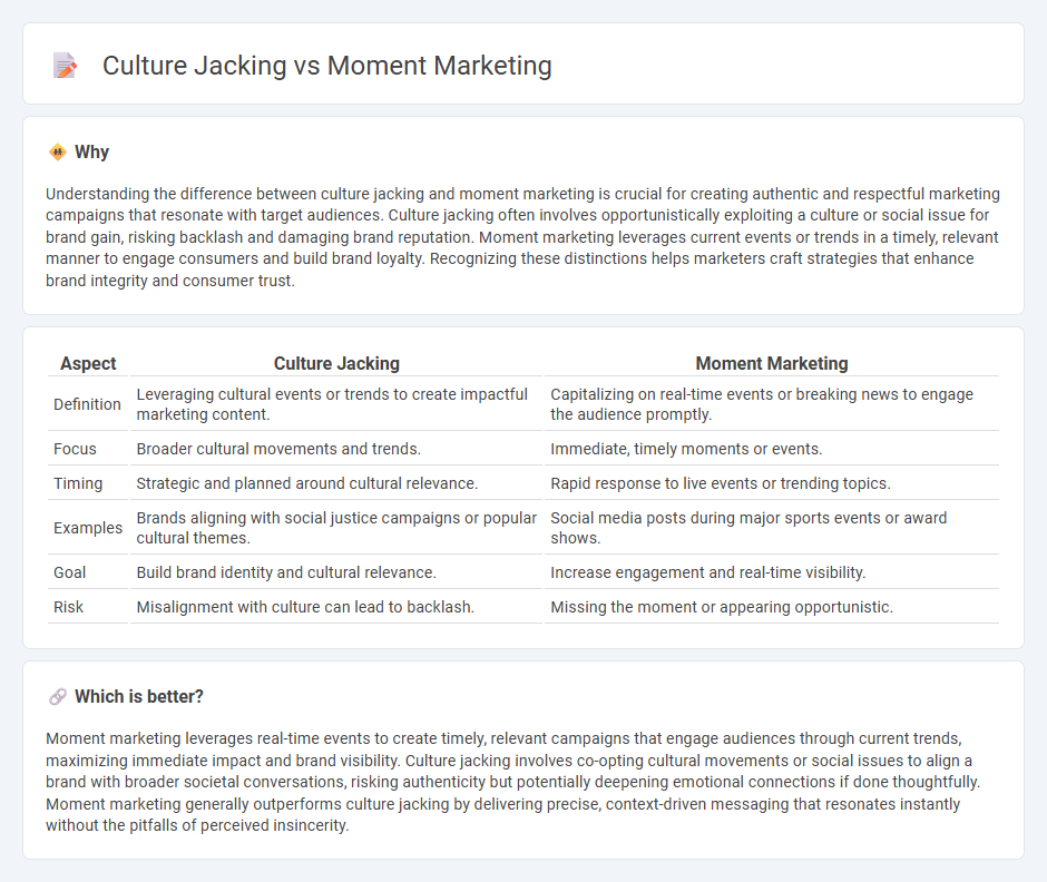 Culture Jacking vs Moment Marketing in Marketing