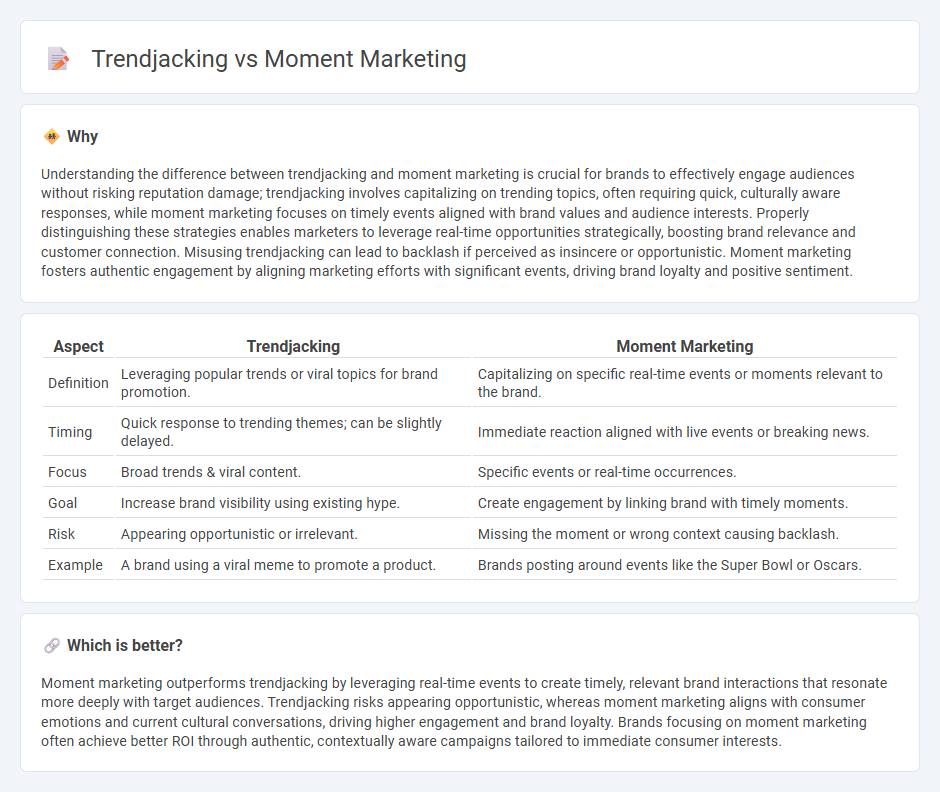 Trendjacking vs Moment Marketing in Marketing
