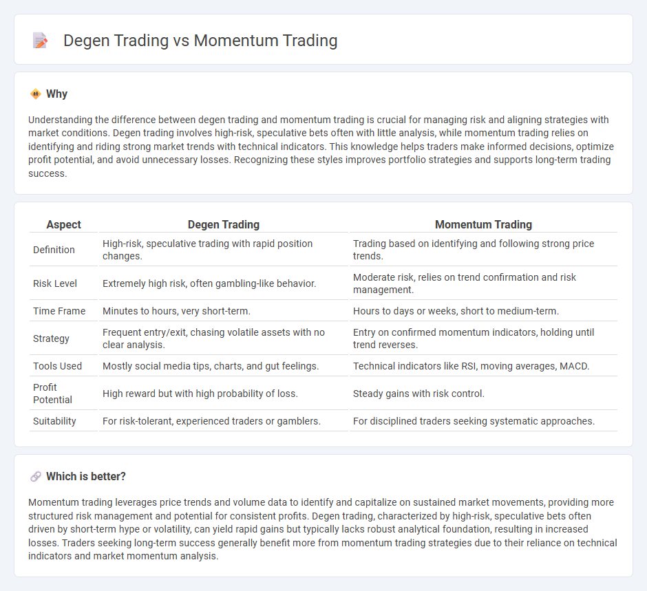 Degen Trading vs Momentum Trading in Trading