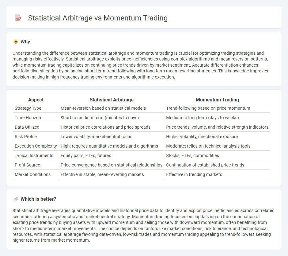 Statistical Arbitrage vs Momentum Trading in Trading