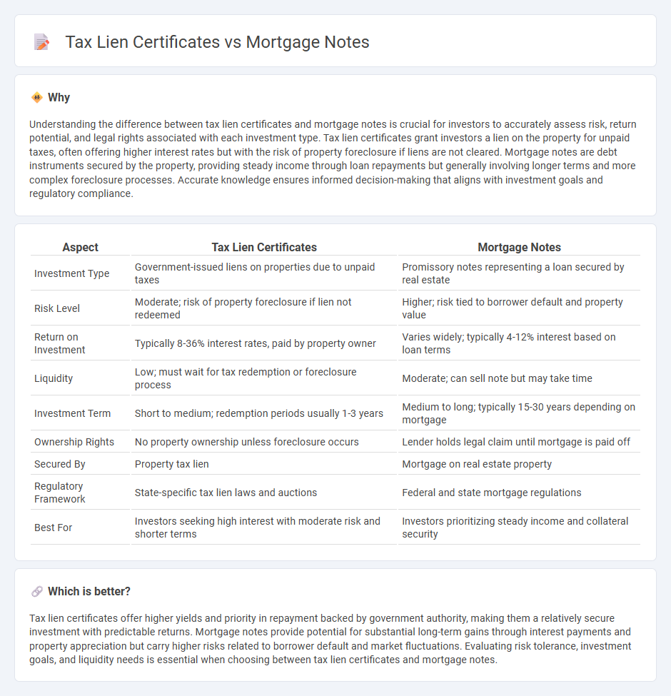 Tax Lien Certificates vs Mortgage Notes in Investment
