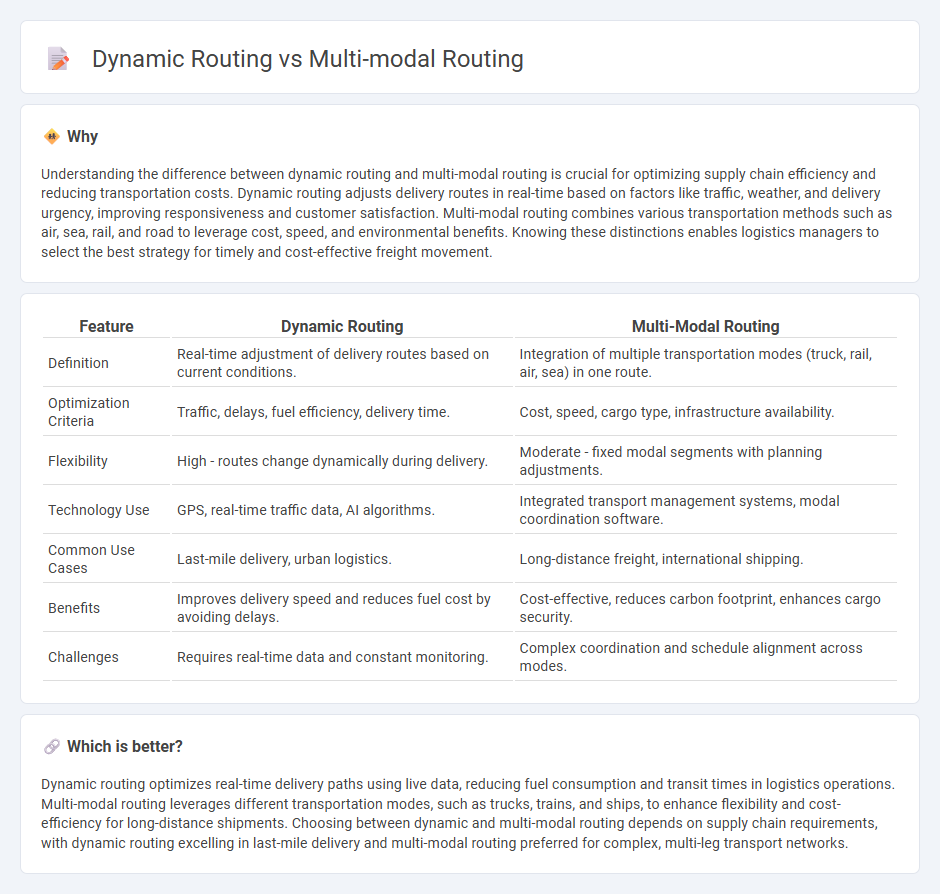 Dynamic Routing vs Multi-Modal Routing in Logistics