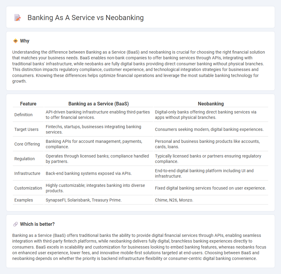 Banking As A Service vs Neobanking in Banking