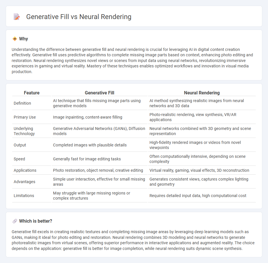 Generative Fill vs Neural Rendering in Technology