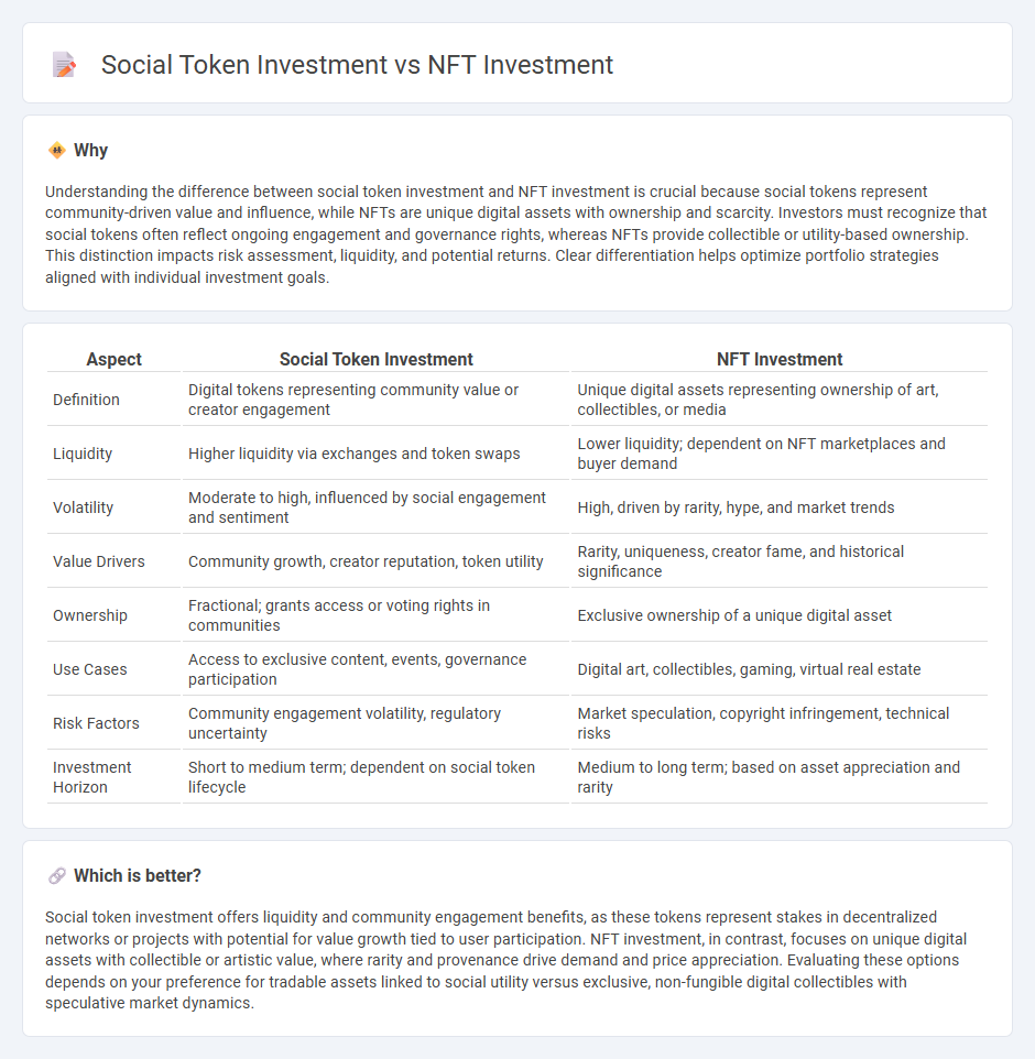 Social Token Investment vs Nft Investment in Investment