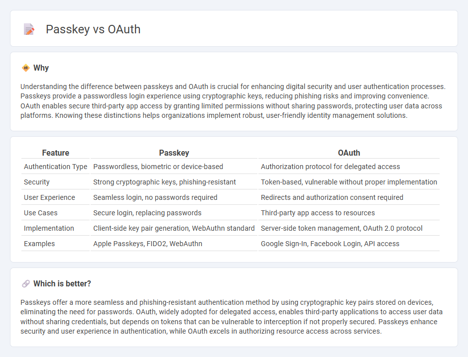 Passkey vs Oauth in Technology