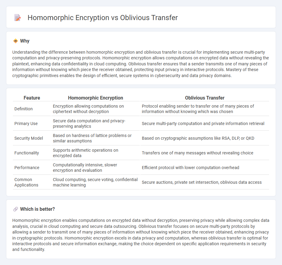 Homomorphic Encryption vs Oblivious Transfer in Technology