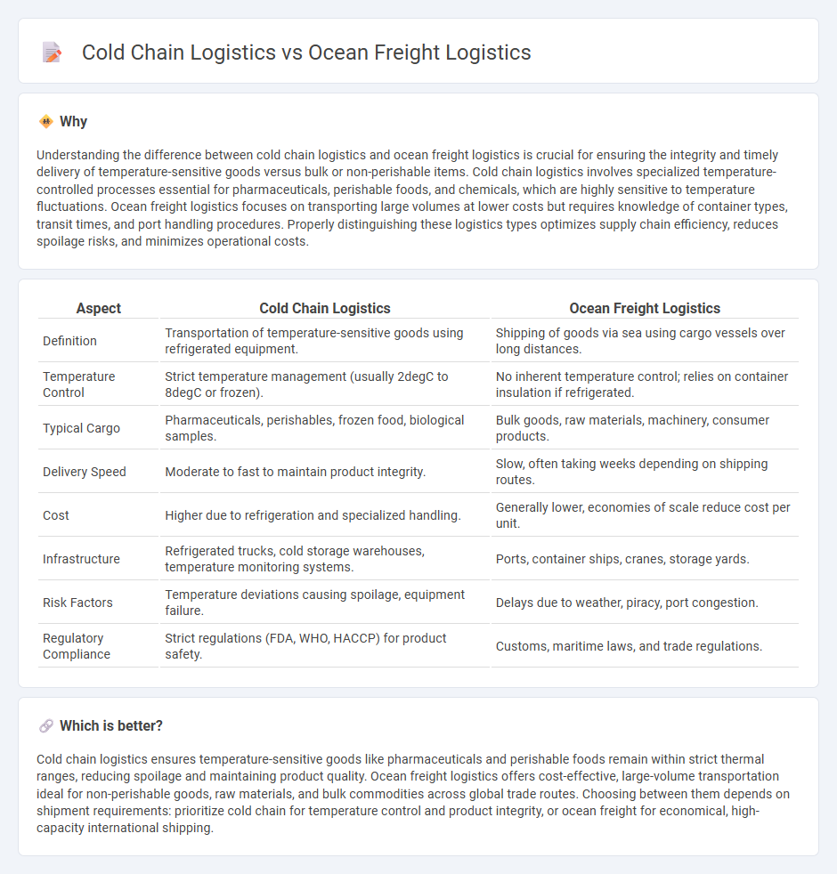 Cold Chain Logistics vs Ocean Freight Logistics in Logistics